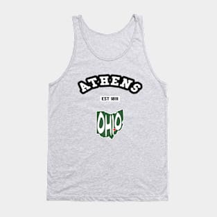 😼 Athens Ohio Strong, Buckeye State Map, Est 1811, City Pride Tank Top